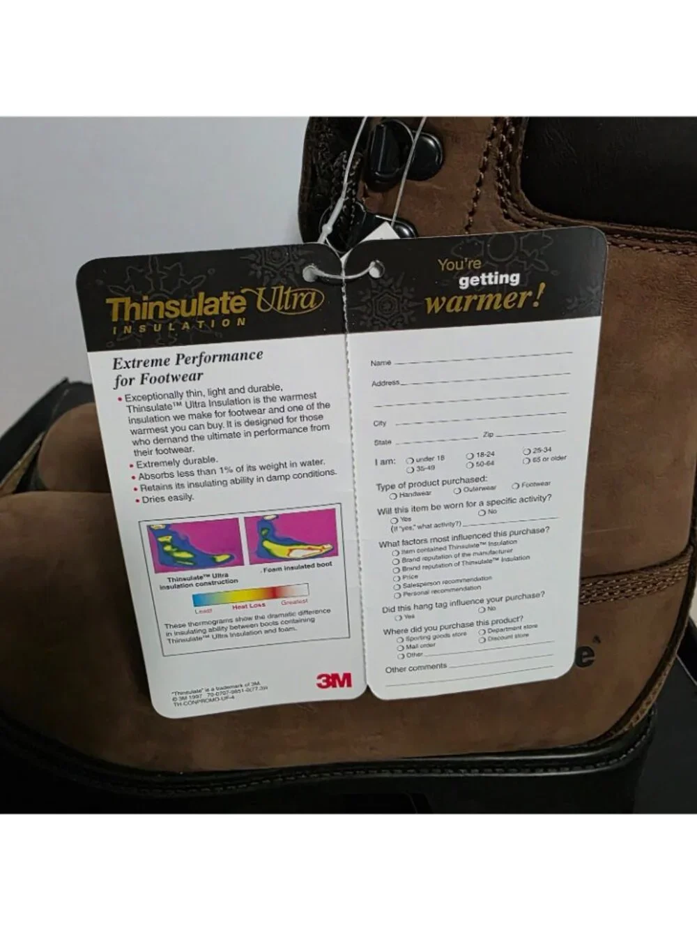 LaCrosse 400G Thinsulate Insulated Work Boots Mens 8 Brown USA Made NIB
